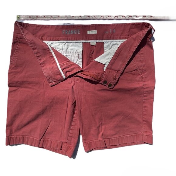 J Crew "The Frankie" 2 Bermuda Stretch Chino Shorts - Size 14 - Picture 1 of 3